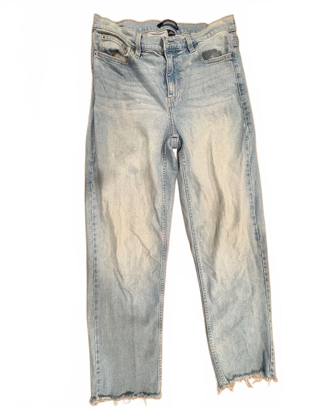 Calvin Klein Light Wash Denim Jeans with Raw Hem